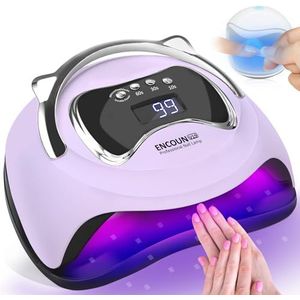 ENCOUN 180 W uv-gelnagellamp, draagbaar, professioneel, automatisch, uv-led-nagellampen met handgreep, mini-nagellamp, uv-led, met automatische sensor voor alle gels