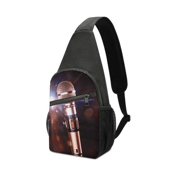 DONGKER Sling Chest Crossbody bag, waterdichte schoudertas, crossbody bag, backpack voor mannen en vrouwen die outdoorsporten wandelen (L, zwart