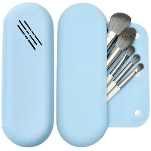 LuBanOne Make-up Borstel Houder Magnetische sluiting Reizen Essentiële Make-up Gereedschap Organizer, Blauw, Minimalisme