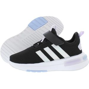 adidas Heren Grand Court Alpha Tennisschoenen-Low (Non Football) voor Vrouwen Sneaker, Zwart/Wit-Zwart, 3 Little Kid