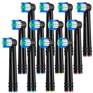 Vervangingsborstelkoppen voor Oral B, 12 stuks elektrische tandenborstelkoppen voor Oral B Braun, EB17-P Precision Clean Opzetborstels passend voor pro 1000/3000/5000, Vitality Smart Genius Series