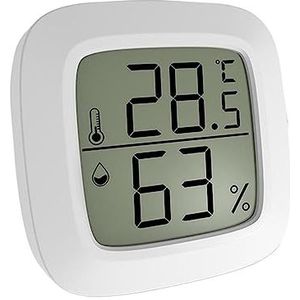 Mini Hygrometer En Thermometer Lcd Digitale Display Indoor Kamer Hygrometer Gauge Sensor Vochtigheidsmeter Met Dubbelzijdige Lijm(White Fahrenheit)