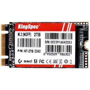 KingSpec 2 TB 2242 mm M.2 SSD NGFF interne Solid State Drive SATA III 6 Gb/s voor Ultrabook (2 TB)