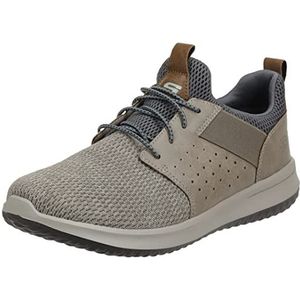 Skechers Delson Camben Sneakers voor heren, Taupe Mesh W Synthetisch, 50 EU