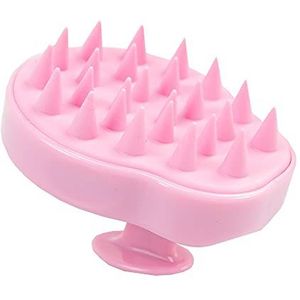 The Vintage Cosmetic Company Shampoo Brush Soft Flexible Bristles Gently Massages Scalp Thoroughly Cleanses Shower Accessory Pink Design