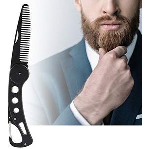 Roestvrijstalen Baardkam - Draagbare Opvouwbare Baardkam - Antistatische Snor Kam