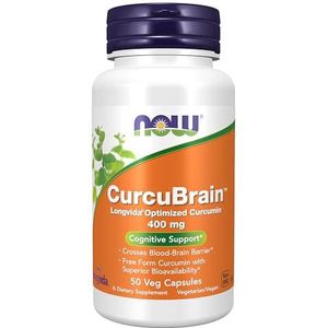 Now Foods - CurcuBrain Longvida - Geoptimaliseerde Curcumine - 400 mg - 50 Capsules