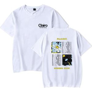 Clairo Tee Mannen Vrouwen Mode T-Shirt Unisex Cool Korte Mouw Shirt Zomer Kleding XXS-4XL, Wit, XL
