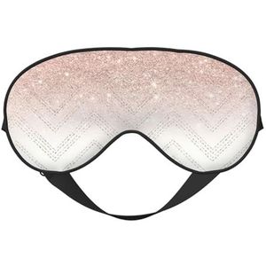 Glittery Pretty Pattern Printing All-Occasion Sleep Eye Mask met dubbele zijden verstelbare riem perfect voor diensten en reizen