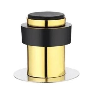 Rubberen deurstop deurstopper roestvrij staal wasmachine vloer deurstop veiligheid beschermend blok porte stopt huis deurstops binnenshuis (sticker 46 mm goud)
