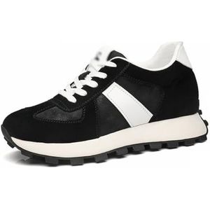 Heren Lift Wandelschoenen Casual Mode 2.35Inchs Hidden Heel Schoenen Comfortabele Hoogte Verhogen Schoenen voor Heren,2.35inchs(6cms) black,40 EU