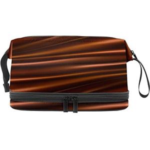 Multifunctionele opslag reizen cosmetische tas met handvat, heerlijke romige zijde chocolade, grote capaciteit reizen cosmetische tas, Meerkleurig, 27x15x14 cm/10.6x5.9x5.5 in