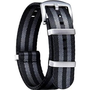 Quick Release horlogebanden, horlogeband dik G10 nylon vervangende horlogebanden met roestvrijstalen gesp for mannen vrouwen 18 mm 20 mm 22 mm 24 mm (Kleur: Blauw+Grijs, Maat: 24 mm) (Color : Black+p