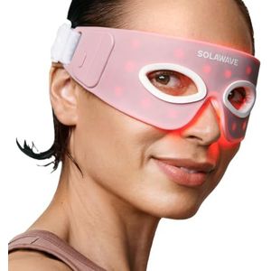 Solawave Roodlichttherapiemasker voor ogen, huidverzorgingsapparaat voor wallen onder de ogen, kraaienpootjes, voorhoofdlijnen, vermindert het uiterlijk van rimpels, verslapping, donkere kringen en