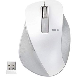 ELECOM Draadloze muis Draadloze 2.4 Ghz 5-knops Blauwe LED M maat [Wit] M-XGM10DBWH (Japan Import)