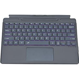 Microsoft Surface Pro8/X-toetsenbord, compatibel toetsenbord met achtergrondverlichting met Bluetooth 3.0/4.0/5.0, PU-leer, ABS-chocoladesleutelkern, Fn-gecombineerde multimediafuncties,