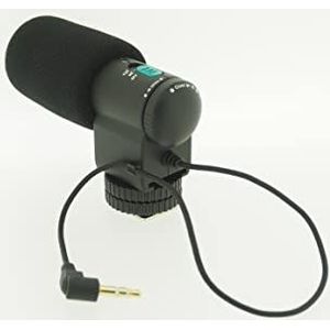 vhbw Externe stereo microfoon compatibel met camera, camcorder bijv. Canon EOS 5D Mark II, 5D Mark III, 7D, 50D, 550D, 60D, 600D.