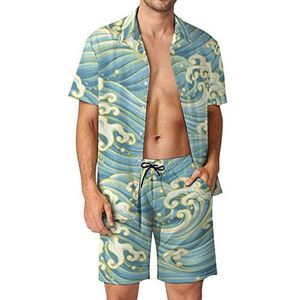 Hyakka Ryoran Matsuri Hawaiiaanse bijpassende set 2-delige outfits button-down shirts en shorts voor strandvakantie