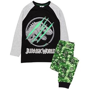 Jurassic World Pyjama's Jongens Kinderen Camo T-shirt Shorts of Broekopties 7-8 jaar