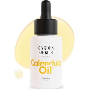 Calendula Biologische Calendula verzorgende olie - 30 ml natuurlijke olie in witte glazen fles met pipet - Made in Germany - Garden of Oils skincare