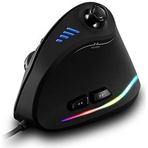 Zelotes Verticale Muis met Stuurstang,10.000DPI Gaming Muis,11 Toetsen Ergonomische Muis,Bekabeld Computer Muis Mouse voor PC,Mac