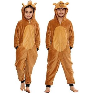 A2Z 4 Kids Dier Onesie Voor Kinderen Meisjes Jongens Super Zacht Kostuum Voor Kinderen - E.S Camel 13