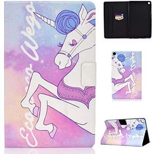 Bspring Samsung Galaxy Tab S5e 10.5 Inch Case PU Lederen Cover Flip Stand Tablet Protector Met Auto Sleep/Wake Functie en Card Slots Voor Galaxy Tab S5e 10.5 SM-T720 / T725 Roze Eenhoorn