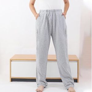 BESTXH Catheter Leg Bag Pants for Men/Women, Urine Bag Holder Pants with 2 Zippered Side Pockets, Holding 2x2000ml Catheter Bag for Nephrostomy, Foley, Cystostomy Patients,Grijs,L