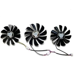 Voor XFX voor Radeon RX5600XT 5700 5700XT 6GB THICC III Ultra Snow Wolf Overseas Edition grafische kaart vervangende ventilator(Set of three-Fan)
