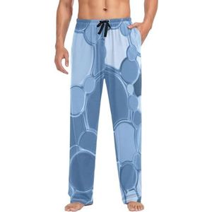 LI ZHI XIN Heren Pyjama Broek Lange Pyjama Bodem Lente Herfst Dunne Losse Stijl Elastische Taille Tie Band Met Zak S-XXL Circulaire Polka Dot, Meerkleurig, S