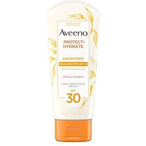 Aveeno Sunscreen Lotion, Protect + Hydrate, Broad Spectrum SPF 30 3 oz (85 g) door Aveeno