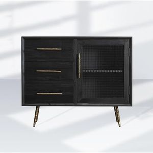 Buffets & Sideboards Dressoir dressoir, moderne eenvoudige massief houten drie opbergkast één tegen de muur ornamenten kleine huishoudelijke entreekast opbergkast milieu houtkunst (Color : Sideboard