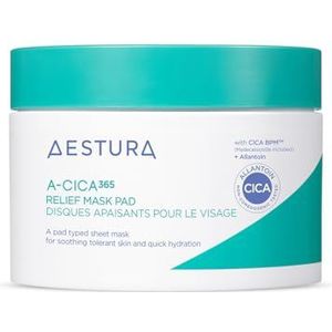 AESTURA A-CICA365 VERZACHTENDE MASKERPAD 4X zachte gezichtsdoekjes voor snelle en gemakkelijke verzachting van de droge, versterkt de vochtbarrière van de huid, dermatologisch getest, 60 doekjes