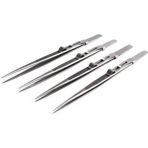 GemTrue Merk Diamant Pincet 160mm Moderne Rvs Pincet met Schuifslot DK2701 Edelsteen Pick Up Tool
