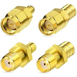 Bingfu SMA Adapter to SMB Jack RF Converter Set 4 Dab Antenna Car Radio for Car Radio Dab Alpine Pioneer Clarion Alpine Sony Pure Multi-Way