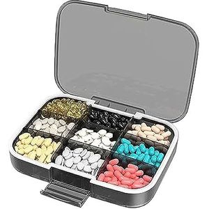 Pillendoos - 9 Vakken - Extra Grote Waterdichte Medicijndoos - 19,5 x 14,5 x 3,9 cm