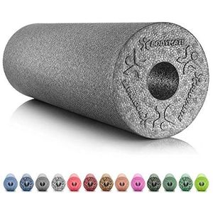 BODYMATE professionele Fasciarol STANDARD middelhard Lengte 45 cm Diameter 15 cm - met gratis e-book - Carbon grey