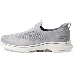 Skechers Dames Go Walk 7 Bling Sneaker, Grijs, 38 EU