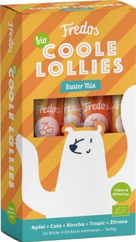 Fredos coole lollies kleurrijke mix, 10 sticks à 30 ml