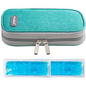 Insuline Spuiten Koeler Tavel Cold Pack Medicijnen Travel Case met Koelende Pakketten (Blauw)