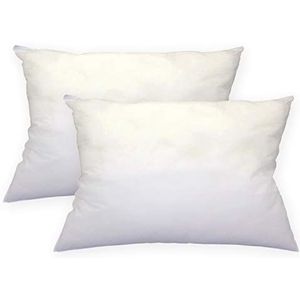 Haus und Deko Set van 2 vulkussens, 70 x 90 cm, binnenkussen, polyester, sofakussen, hoofdkussen, kussen, wit