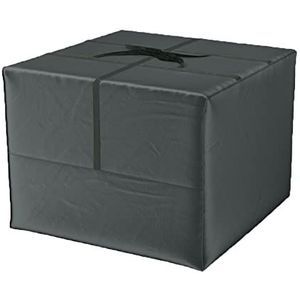 HENTEX Kussens Beschermhoes, 80 X 80 X 60 Cm, Opbergtas Voor Tuinmeubelen Opbergtas Met Handvat Grijs