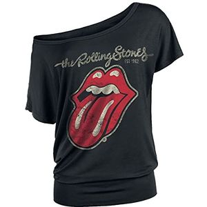 Rolling Stones, The Plastered Tongue T-shirt zwart XL 95% viscose, 5% elastaan Band merch, Bands