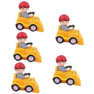 5 stuks graafmachine jongen kinderen decor speelgoed for kinderen kinderspeelgoed doe-het-zelf constructie auto constructie speelgoed auto speelgoed taart hars pop taart decor bouwvoertuig model bulld