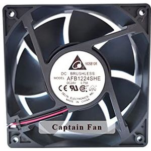 AFB1224SHE Delta Fan 12038 DC 24V Ventilator 0.75A Axiale Koelventilator voor Omvormer