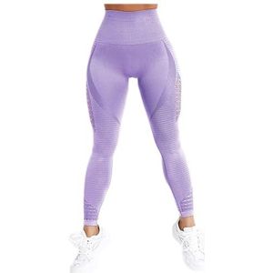 Legging Vrouwen hoge taille push up leggings naadloze fitness legging workout legging for vrouwen casual jeggings 4color Panty (Color : Light Purple, Size : S)