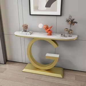 80 * 30 * 80cm smalle hal consoletafel, Scandinavische stijl achter banktafel for hal, entree, woonkamer(Gold 1)