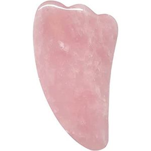 Gua sha Schraper Board Rozenkwarts gezicht dunne stimulator natuursteen guasha board jade roller roze kristal gezichtsschraper jade gezichtsroller set massage tool set (kleur: Guasha C)