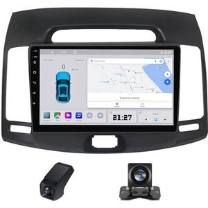 Carplay autoradio 2 Din geldt voor Hyundai Avante Elantra 4 HD 2006-2012 met Android Auto Bluetooth 9inch touchscreen autoradio met DSP GPS stuurwielbediening+achteruitrijcamera(C20)