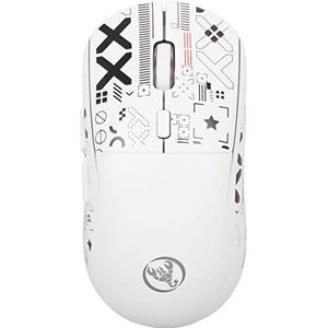 2.4G Draadloze Muis, muis Laag Geluidsniveau, Mooi Ontwerp Type C Opladen 5 Niveaus DPI voor Pc (Wit)